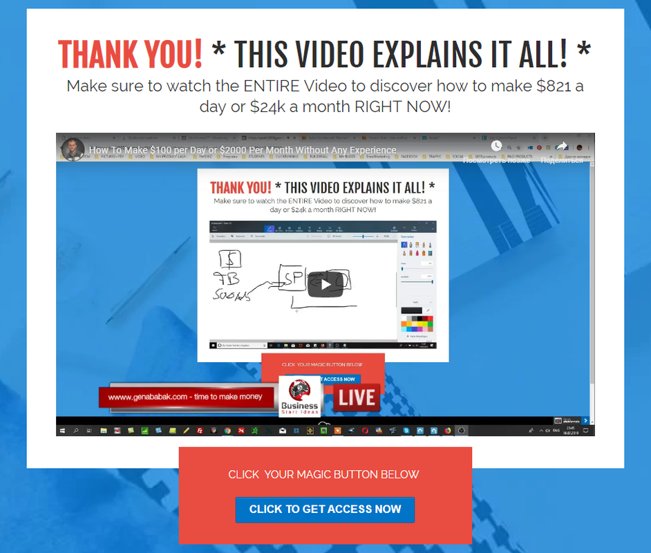 HOW TO MAKE $100 PER DAY OR $2000 PER MONTH WITHOUT ANY EXPERIENCE - the funnel - second page HOW TO MAKE $100 PER DAY OR $2000 PER MONTH WITHOUT ANY EXPERIENCE - the funnel - second page