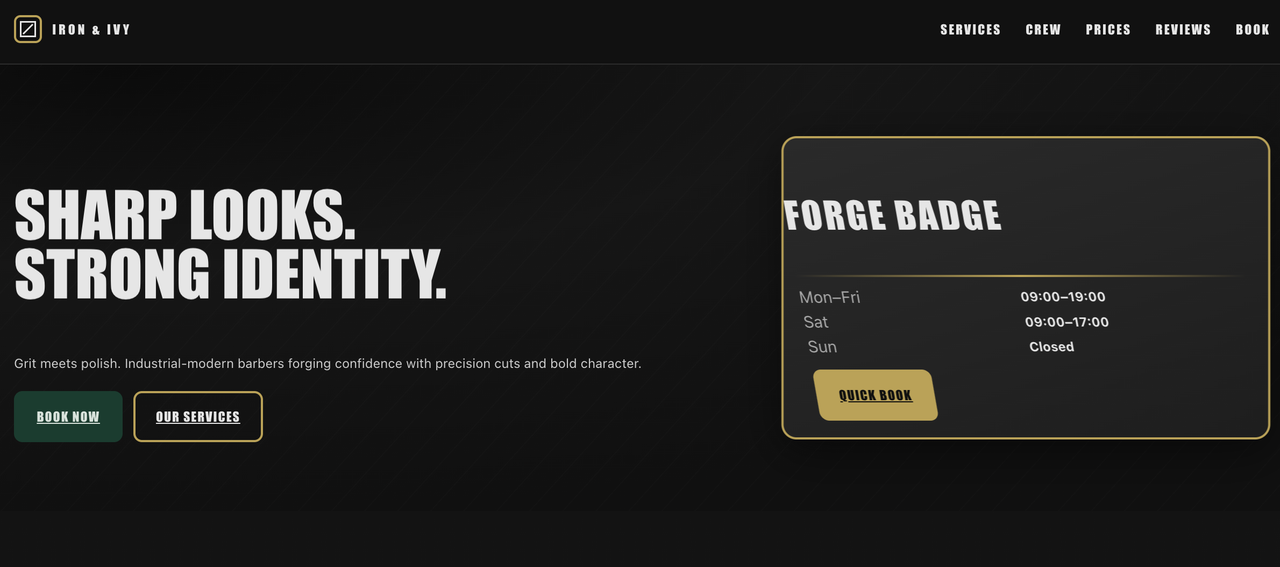 Iron & Ivy desktop – primary