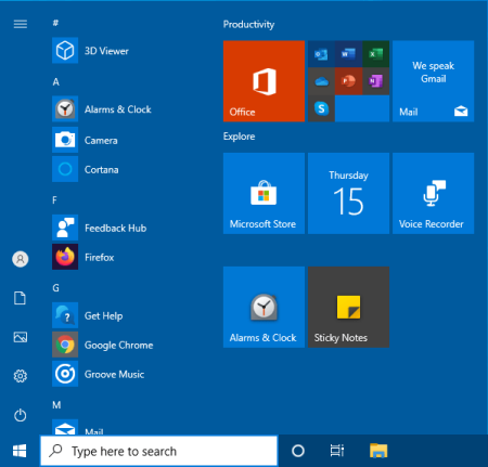 Backup Start Menu Layout 1.4