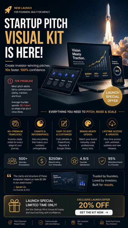 Startup Pitch Visual Kit Launch Announcement Generator
