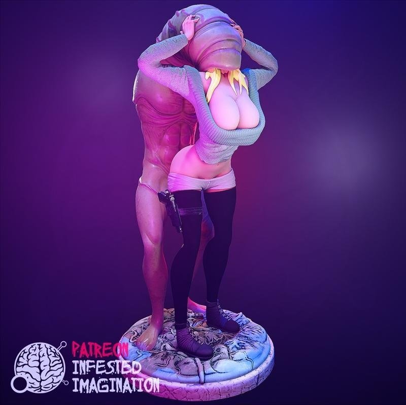 Monster Abusing Female Sculpt - 3D Print Model