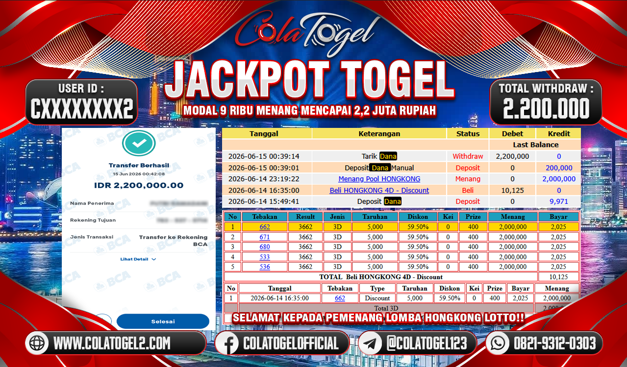 JACKPOT HONGKONG LOTTO!!