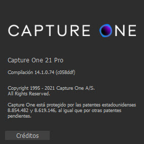 Capture One 21 Pro v14.1.0.74 [Procesamiento avanzado de imágenes digitales][x64] Fotos-06795-Capture-One-21-Pro-v14-1-0-74-About