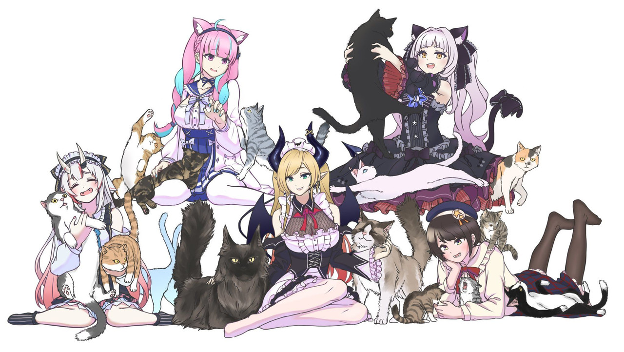 minato-aqua-murasaki-shion-oozora-subaru-nakiri-ayame-and-yuzuki-choco-hololive-drawn-by-namakaro