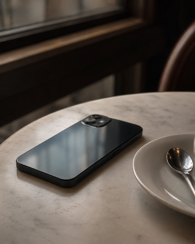 Amira turning her phone facedown in a quiet café after her mother’s message becomes too public
