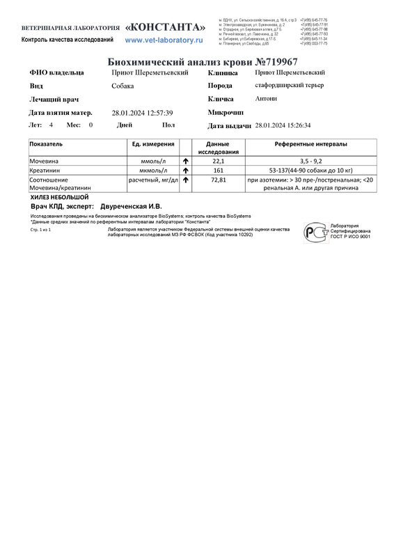 Биохимический анализ крови (719967)