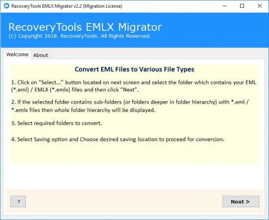 RecoveryTools EMLX Migrator 3.0