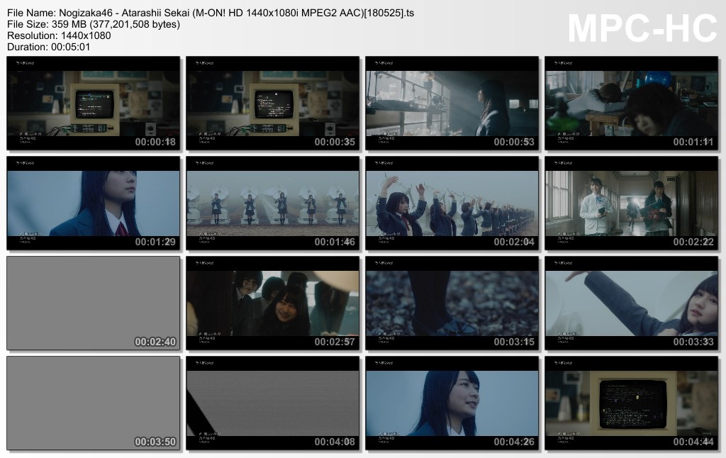 Nogizaka46 - Atarashii Sekai (M-ON! HD 1440x1080i MPEG2 AAC)[180