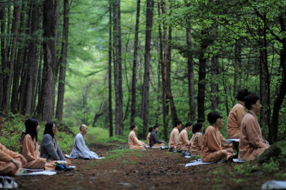 meditation during temple stay