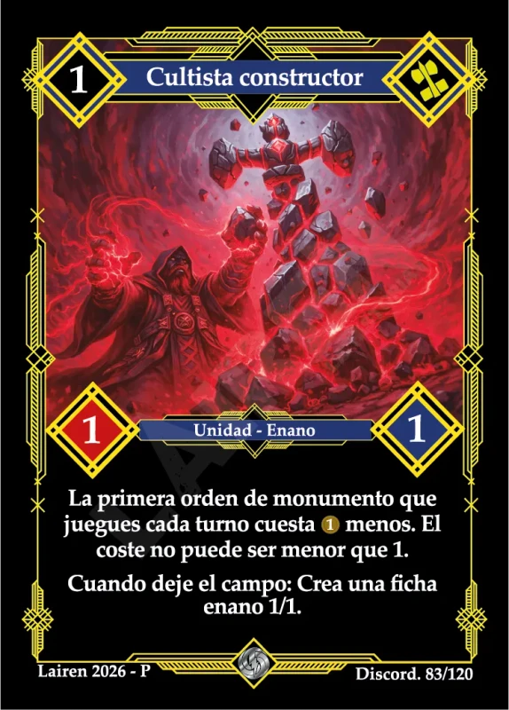 CULTISTA CONSTRUCTOR