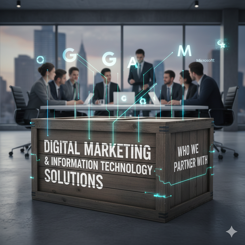 Diverse professionals collaborating on a project