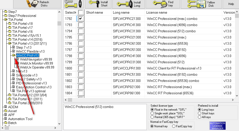 Simatic  Keys