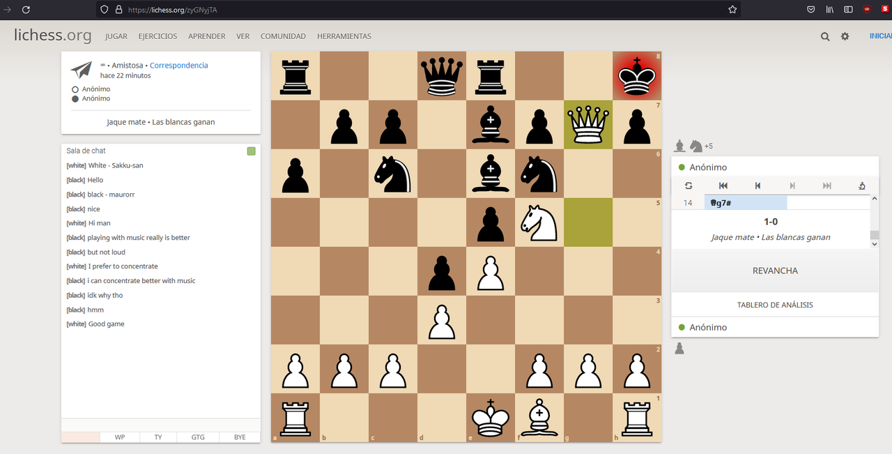 Chess vs. Sakku-san (loose)