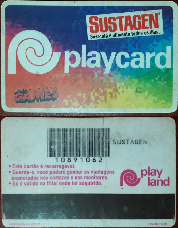 Cartão Playland Ação Games Sustagem