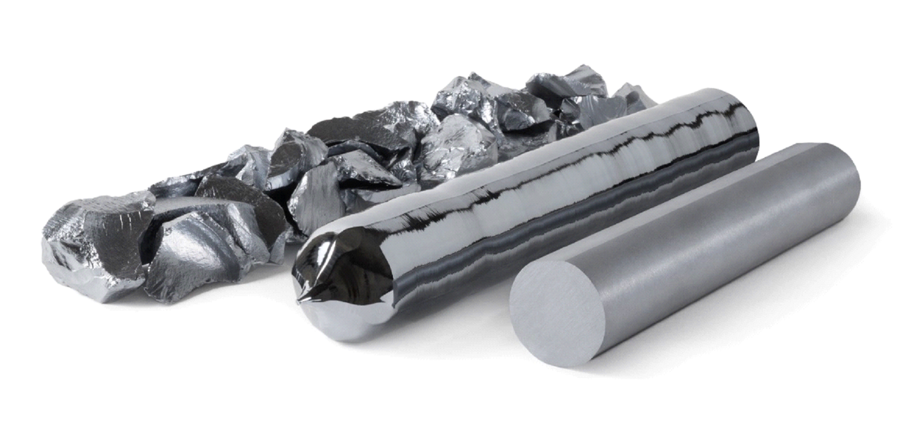 Varillas de polisilicio luego de ser transformado