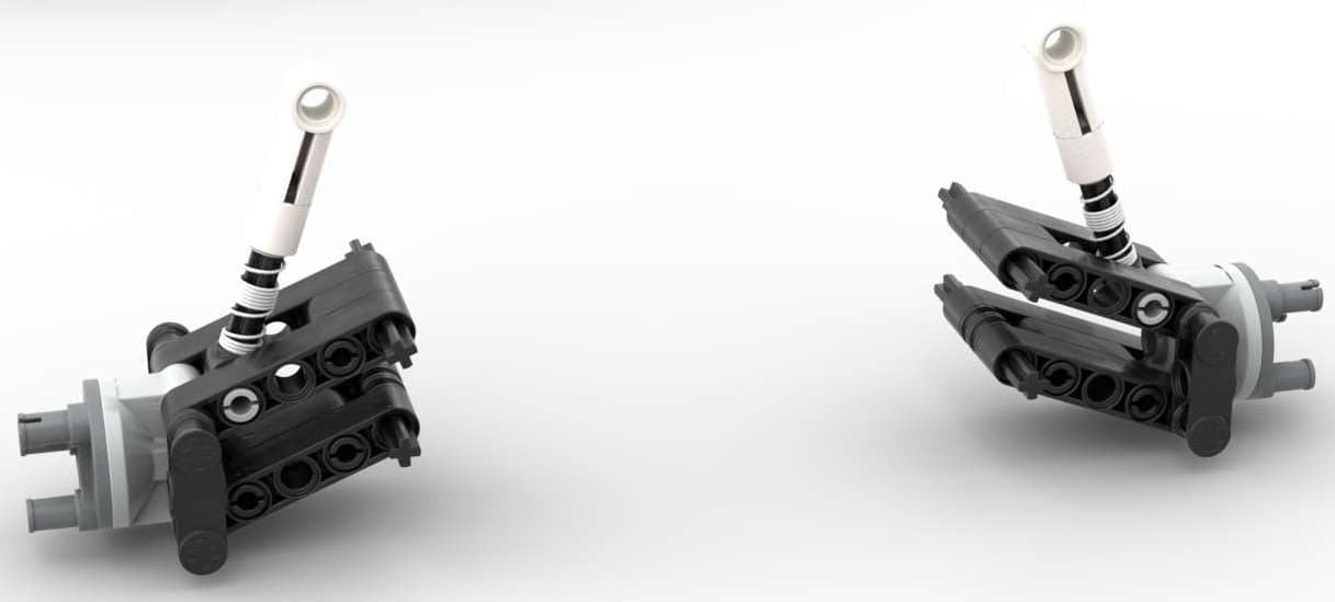 RC roadster Lego Technic MOC rear suspension build