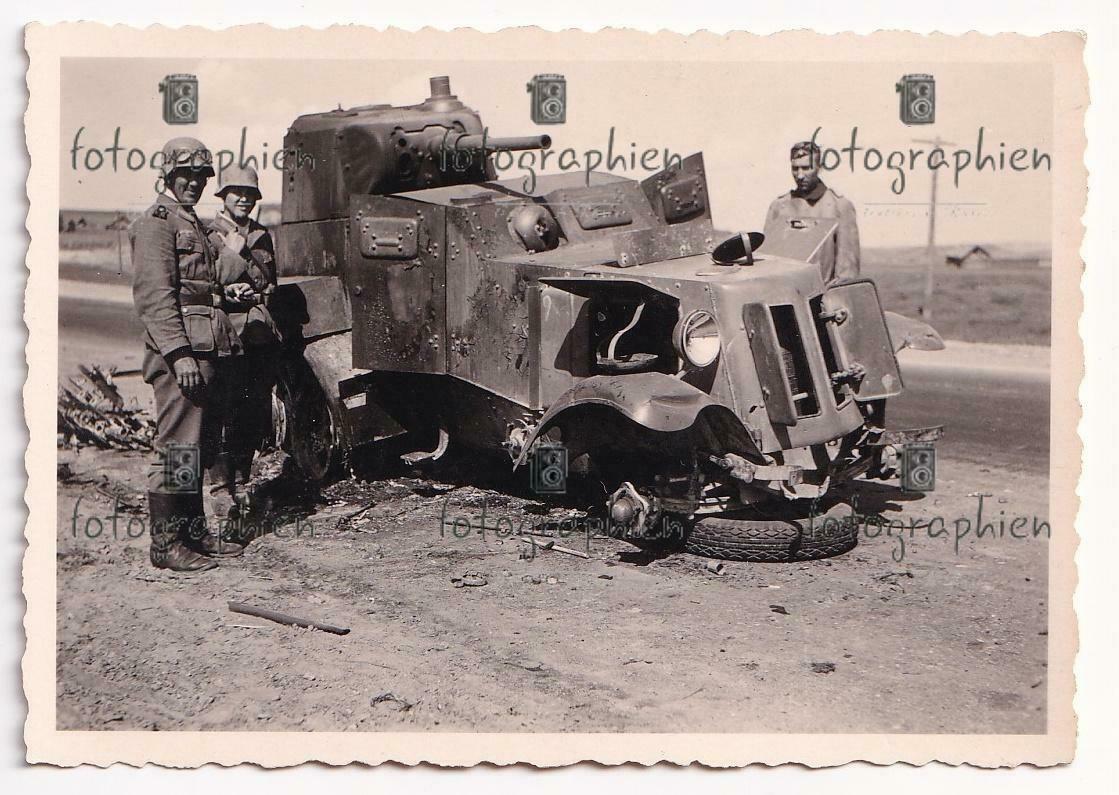 org. Foto Ukraine Belarus russ. Panzer Spähwagen SdKfz Pz. Rgt. 33 1941