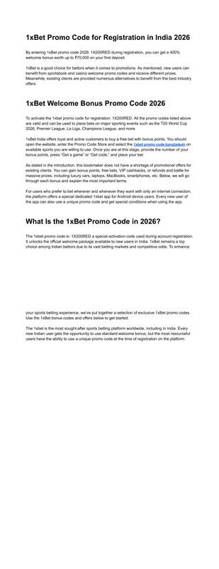 1x Bet Promo Code No Deposit 1X200RED Bonus 130