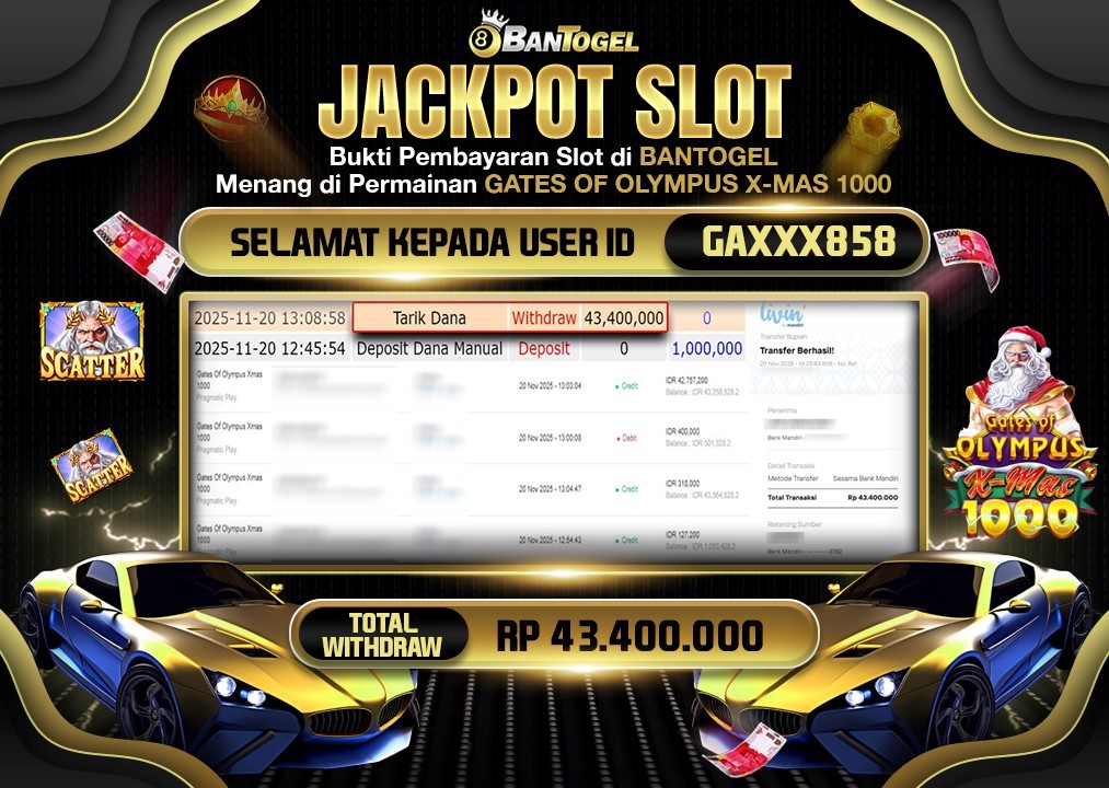 BUKTI JACKPOT LUNAS BANTOGEL