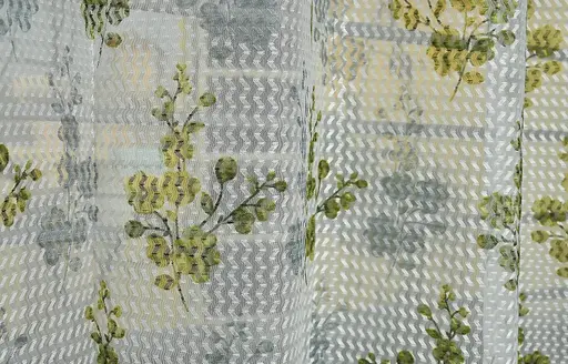 PREMIUM FLORAL NET PRINT CURTANS,SET OF 1 Color 3 (R706)