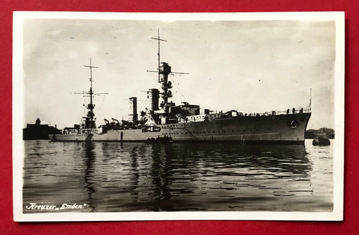 Foto AK Marine Schiffe & Seefahrt um 1930 Kreuzer Emden ( 88153