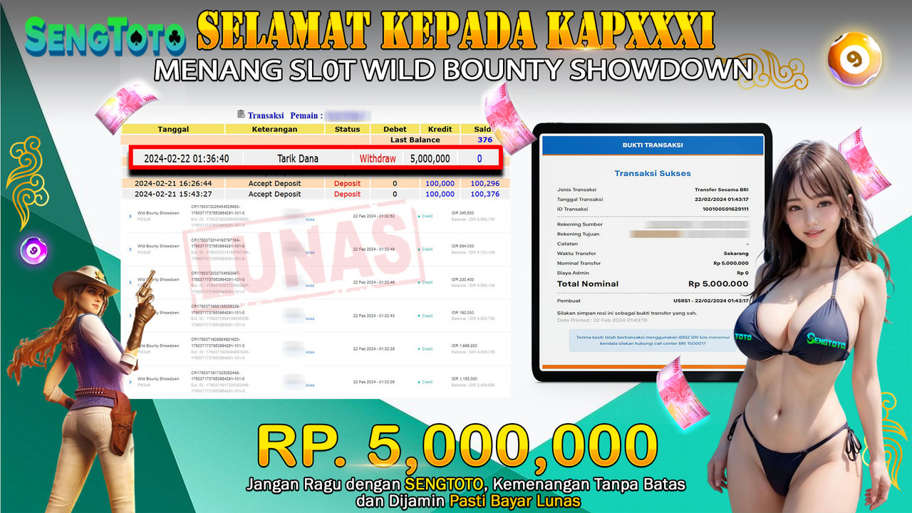 BUKTI PEMBAYARAN SLOT WILD BOUNTY SHOWDOWN