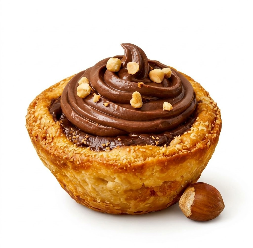 Pastel De Nata Con Cobertura De Nutella Vegana