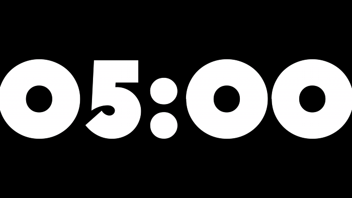 Fondo Transparente Brío — Cuenta Regresiva de 5 Minutos sin Fondo