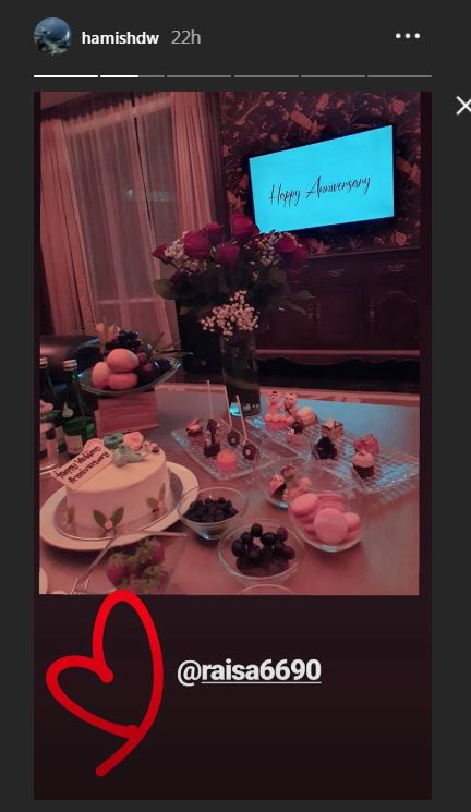 Annversary pernikahan Raisa dan Hamish Daud