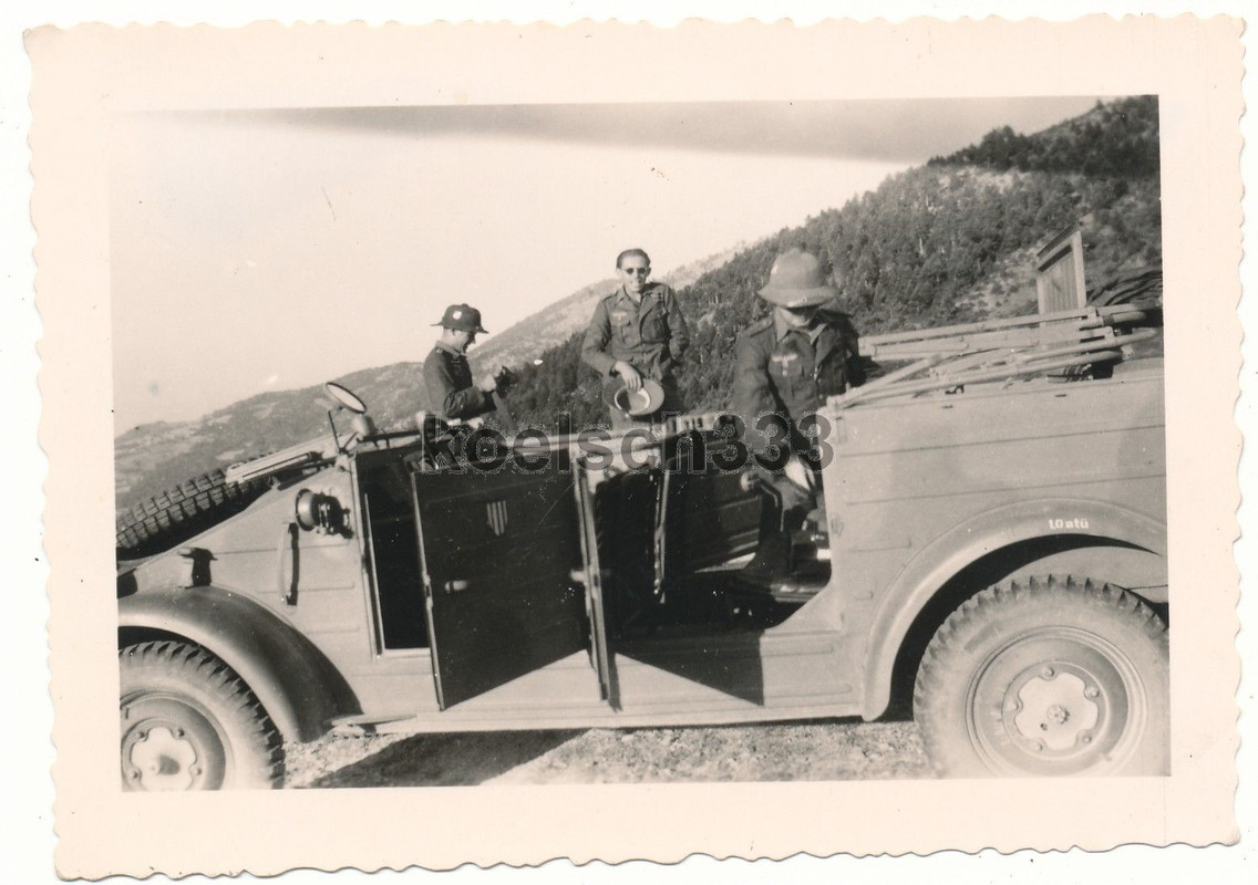 Foto 22. Infanterie Div. Kreta 1943 VW Kübelwagen Typ 82 PKW Griechenland -4