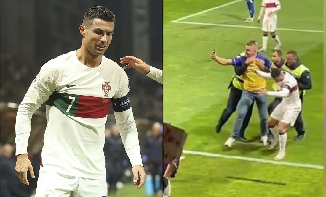 Video: Cristiano Ronaldo resulta lesionado por aficionado que quería una selfie