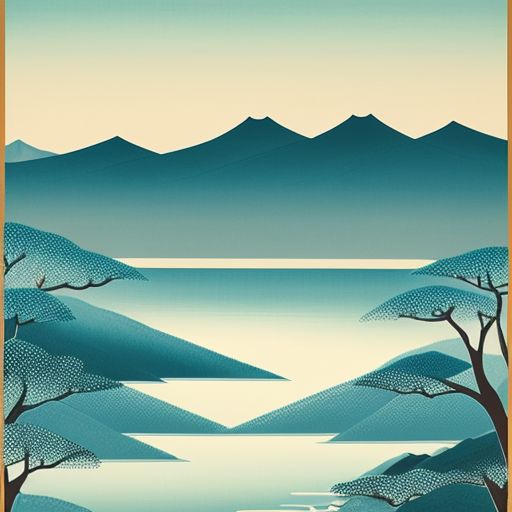 Painting-of-a-lake-with-trees-4