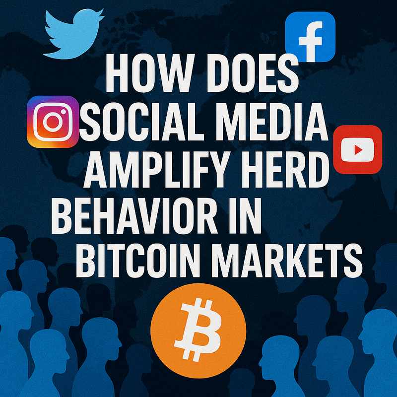 How does social media amplify herd behavior in Bitcoin markets
