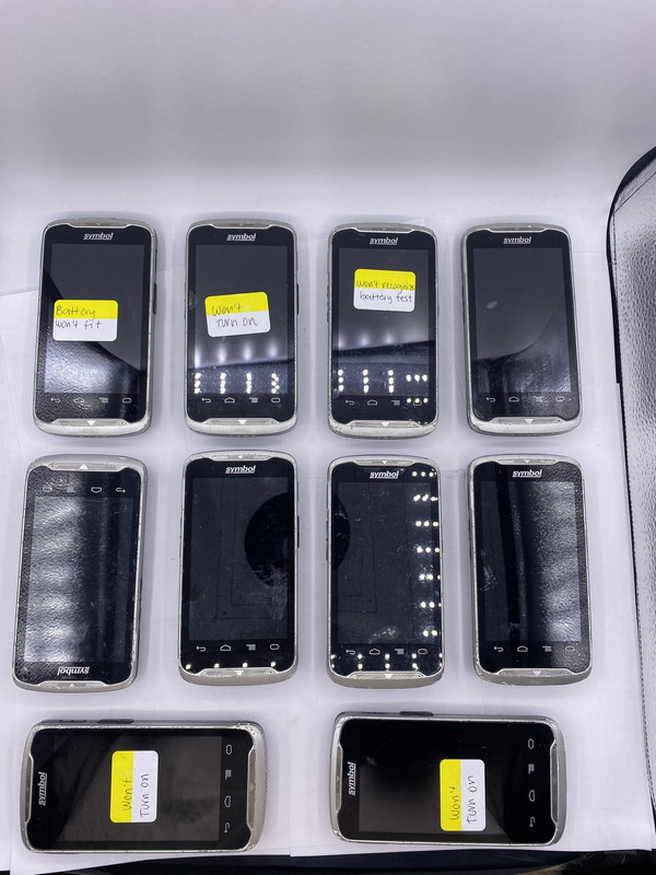 LOT OF 10 SYMBOL TC55AH HANDHELD BARCODE SCANNERS - AS-IS LOT OF 10 SYMBOL TC55AH HANDHELD BARCODE SCANNERS - AS-IS
