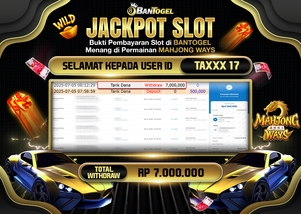BUKTI JACKPOT LUNAS BANTOGEL