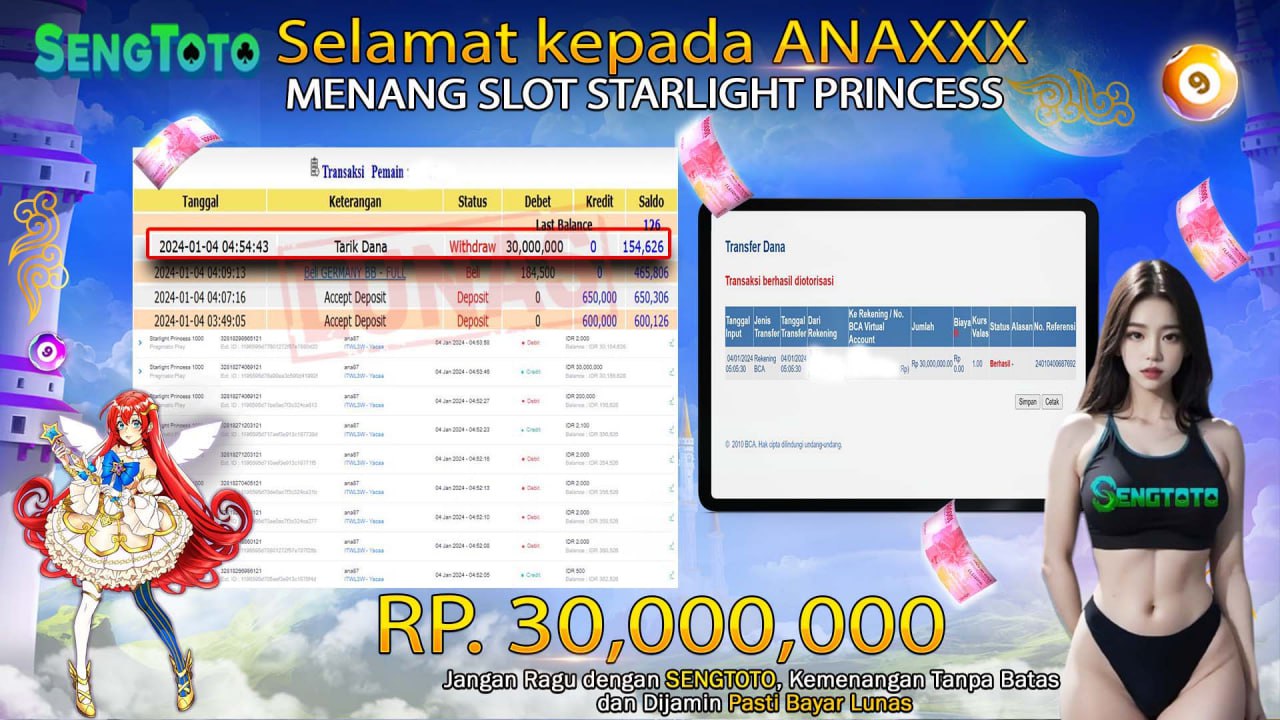 BUKTI PEMBAYARAN SLOT STARLIGT PRINCESS