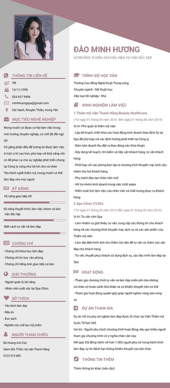 các kỹ năng mềm trong cv