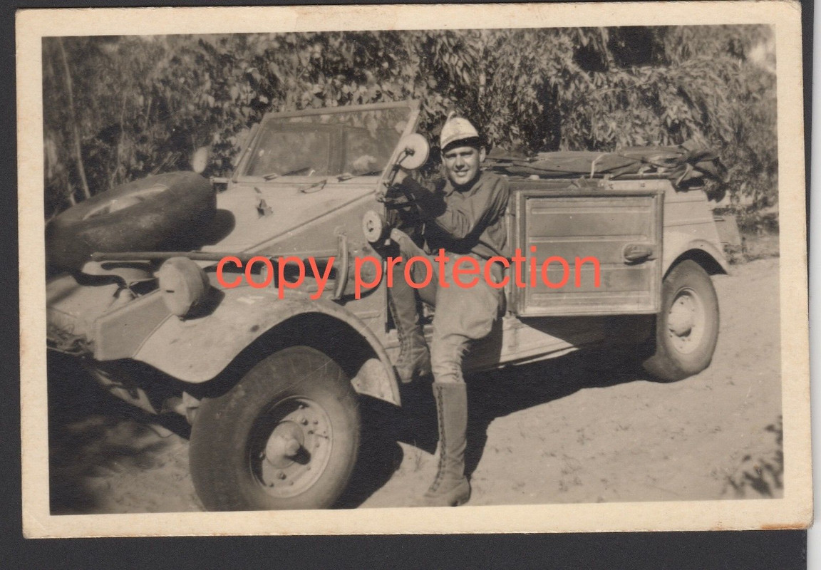 Orig. Foto VW 82 KÜBELWAGEN AFRIKA-KORPS Tunesien 1943