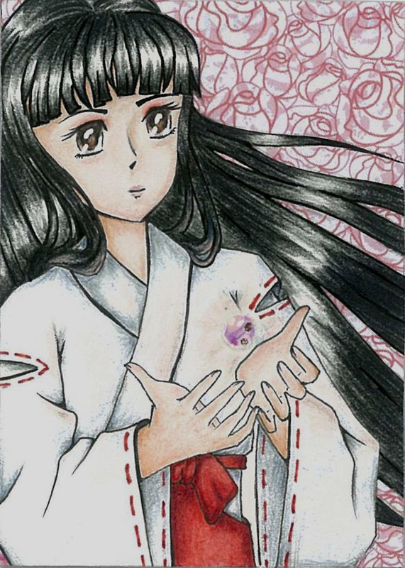 Hình vẽ Kikyou, Kagome, Sango bộ Inuyasha 3_aceo_kikyo_by_miyavj-d8qe6qe