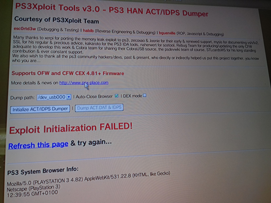 When I hit initialize exploitation it won't do anything. What could be  causing this? : r/ps3hacks