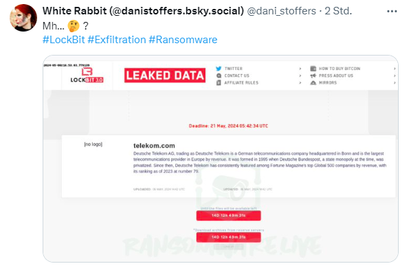 Telekom Opfer von LockBit?