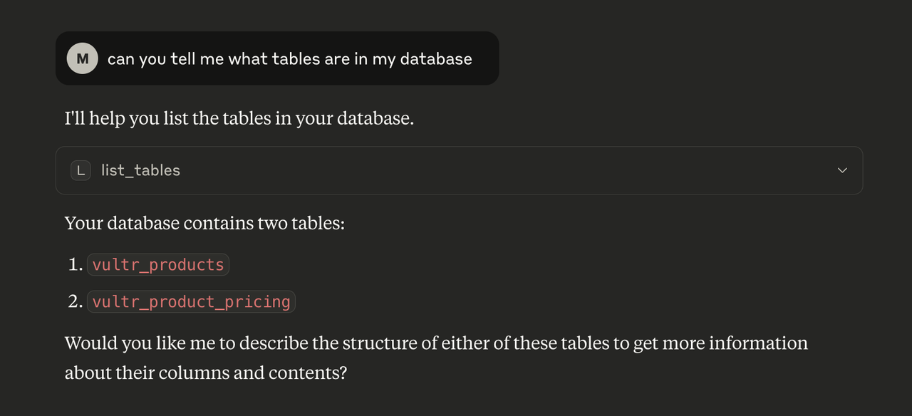 MCP query execution