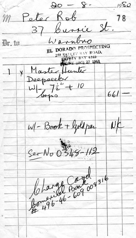 Garrett Sea Hunter MK II Garrett-Deepseeker-Receipt-1980