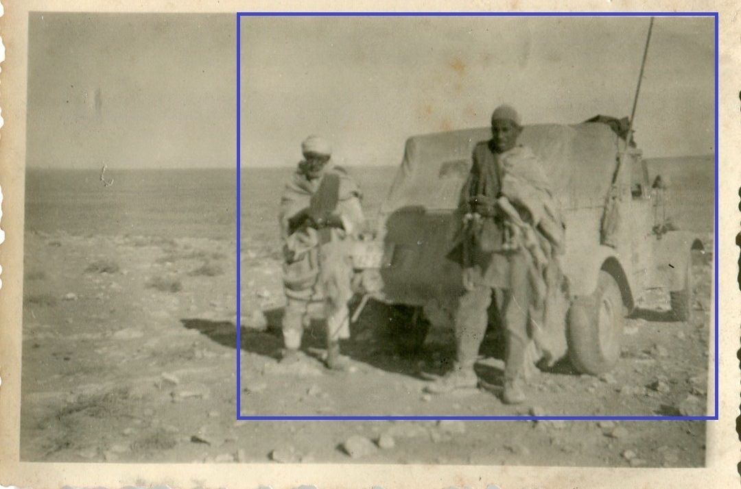 WW II Foto WH Stabswagen in Wüste Afrikas