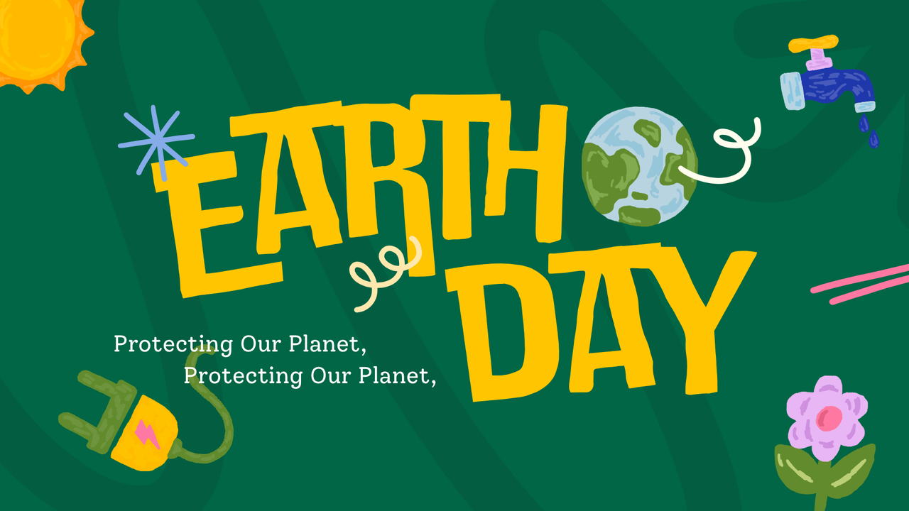 Green and Yellow Illustrated Earth Day Presentation