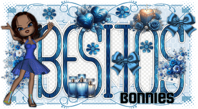 Besos Composition en Bleu bonnies