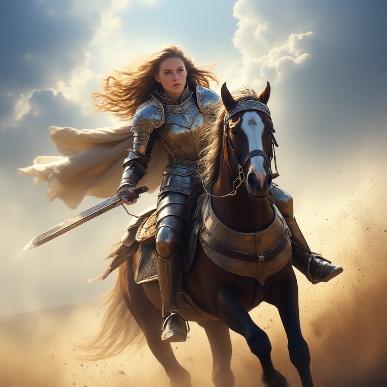 Armored-woman-charging-into-ba-(24)