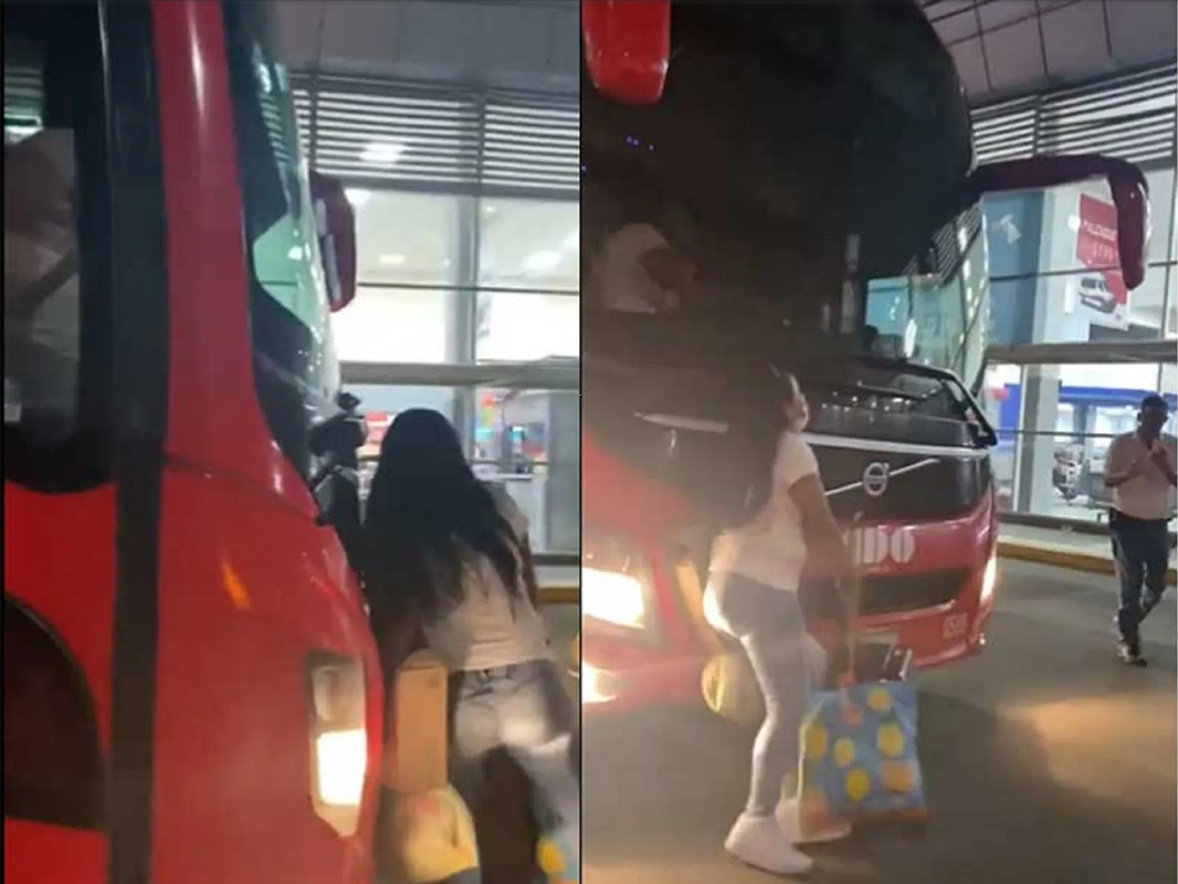 Chofer del ADO se hace viral por aventarle el autobús a una mujer: video