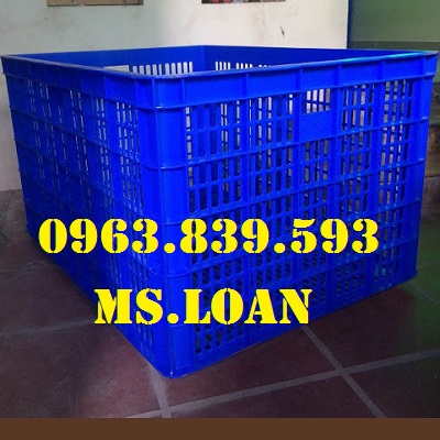 Rổ nhựa lớn, sóng nhựa có bánh xe đựng quần áo, giày dép/ 0963.839.593 Ms.Loan Ro-nhua-song-nhua-hs015-xanh-duong-1