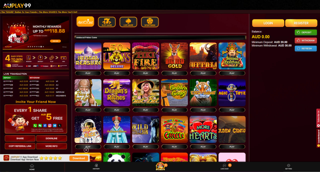 Auplay99 Casino Review